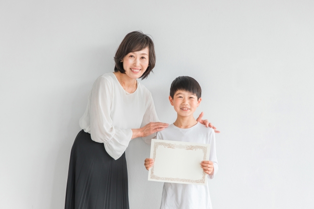 表彰される子ども