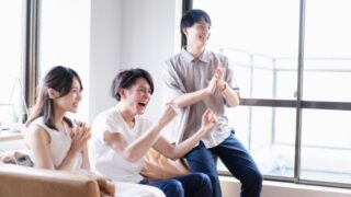 ゲームで白熱する
