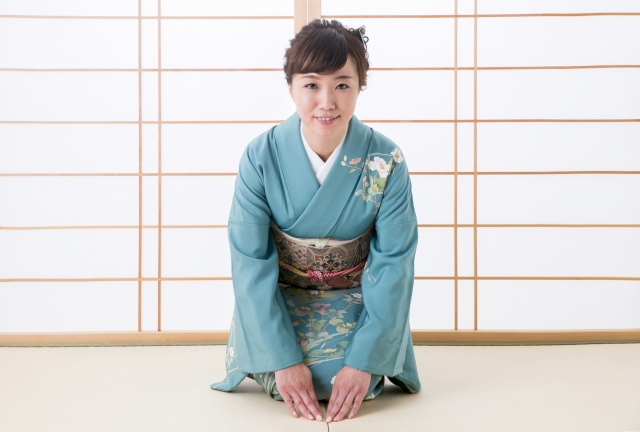 着物で迎える
