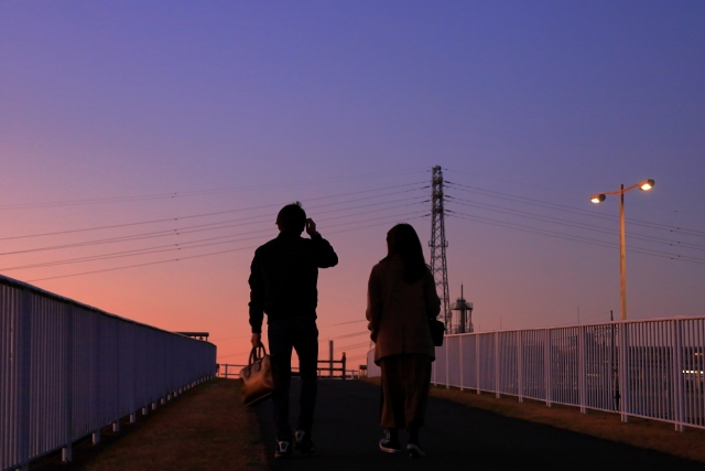 夕焼けの帰り道