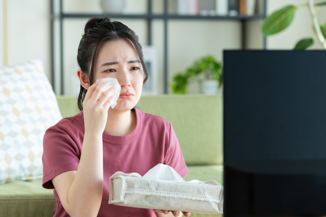 TVを見て泣く人